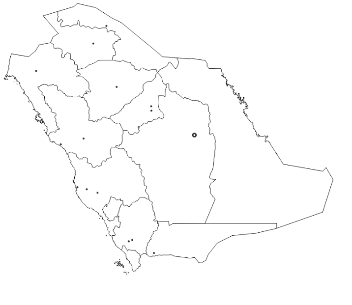 خريطة المملكة صماء فارغة .. خريطة المملكة السعودية صماء الحدود الجغرافية
