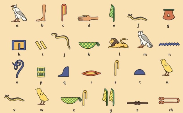 نظام كتابة قديم في مصر من 9 حروف فطحل وكلمات متقاطعة